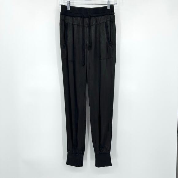 Marrakech Anthropologie Liam Silky High Rise Jogger Pants Charcoal Gray Women XS - Picture 3 of 11